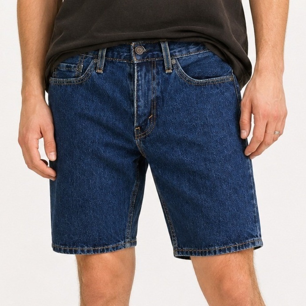 Levis 511 Slim Fit Denim Shorts Mens 30 Dark Stone Wash 10" Inseam Mid Rise